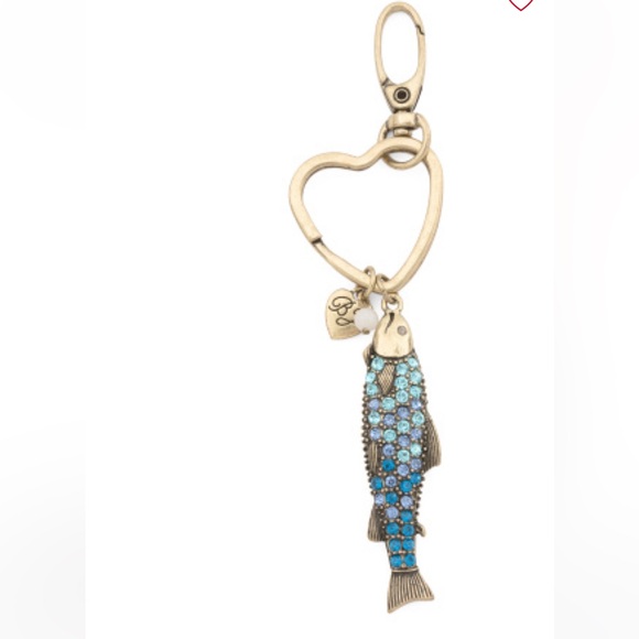Betsey Johnson Handbags - NIB Betsey Johnson Crystal Sardine Fish Key Fob Bag Charm